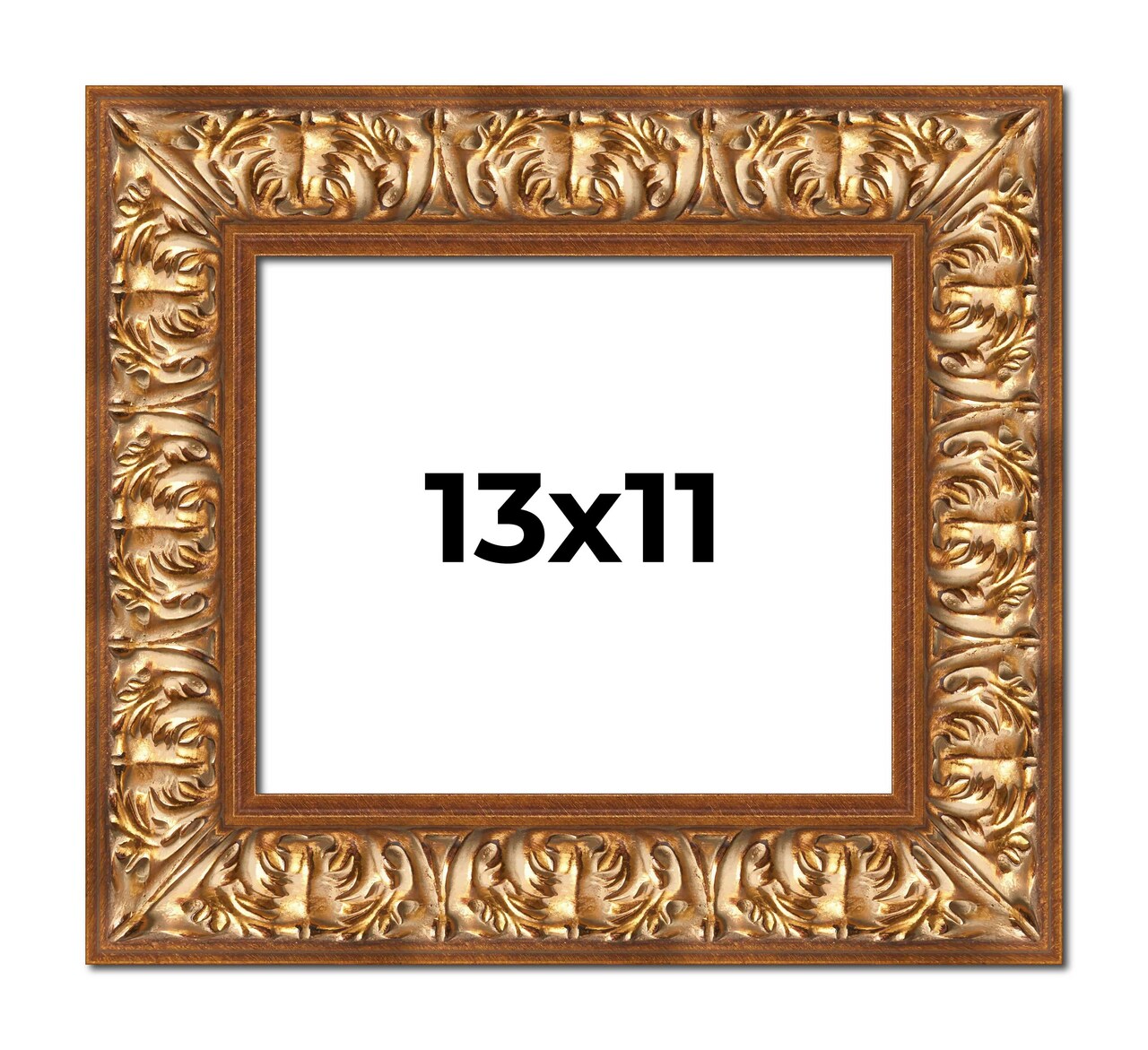 Photo Size Modern Shadow Box 1" Depth Gold Frame - UV Acrylic, Backing, Hanging Hardware